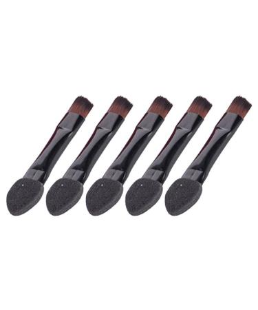 FOMIYES 50pcs Makeup Disposable Applicators Black Suit Eye Shadow Brush Eyebrow Brush Tool Miss Double Head 50pcs Black