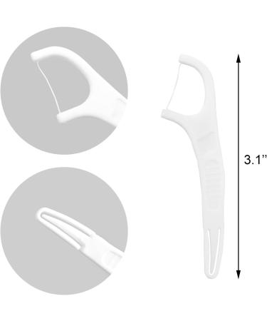 100pcs Dental Floss Picks - Fold-Out Toothpick for Effective Teeth Cleaning | White | International Shipping Available - Buy Online on GoSupps.com