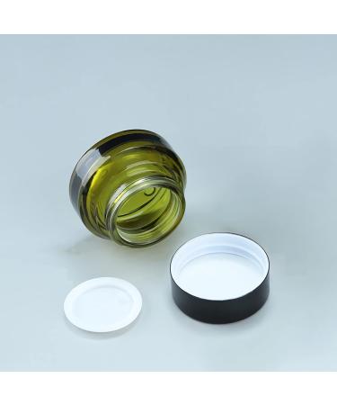 Zeoabsy 12-Pack 15ml Green Glass Cream Jars with Screw Caps & Spatulas - Perfect for Cosmetics Gels and Ointments - Buy Online on GoSupps.com