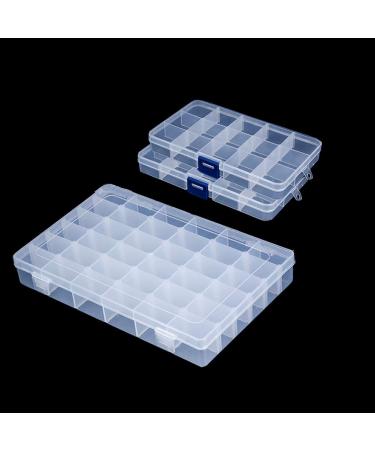 Snowkingdom Plastic Grid Box Storage Organizer Case for Display