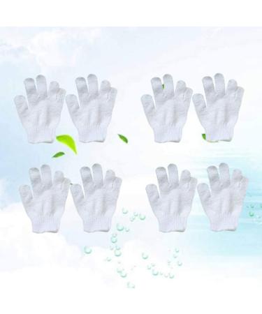 Healifty Peeling Bathroom Gloves - 8pcs White Five-Finger Body Washer & Shower Gloves for Adults & Kids | Practical & Colorful - Buy Online on GoSupps.com
