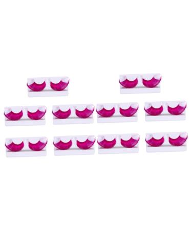 NOLITOY 10 pairs Colorful Halloween Lashes Accessories Fake for Makeup of Long Performance Exaggerated
