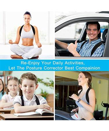Posture Corrector Back Posture Corrector Belt Adjustable Clavicle Spine Shoulder Lumbar Posture Correction (Black V L) Better life One S - Buy Online on GoSupps.com