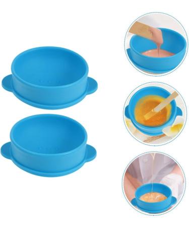 Stobok 8-Piece Silicone Waxing Bowl Set - Non-Stick Hair Removal Wax Heating Containers | 4 Blue Bowls (13.2x11cm) for Easy Stirring & Cleanup - Buy Online on GoSupps.com
