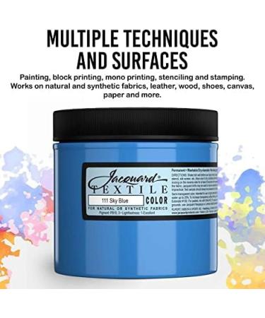 8 oz Black Jacquard Fabric Paint - Leaves Clothes Soft & Colorfast - Professional Quality, Made in USA - Ideal for Washing - 1 Pack - Buy Online on GoSupps.com