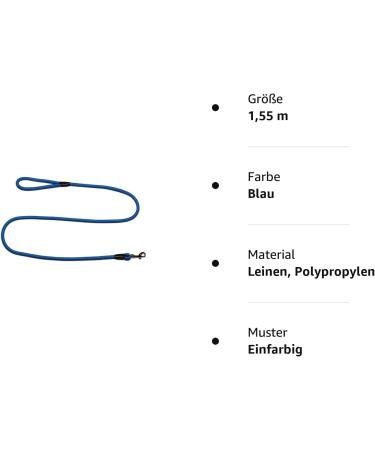 Leash - Rope Leash with Hand Loop 10mm | 27 Colors 7 Lengths (1.55m Blue) | International Shipping - Buy Online on GoSupps.com