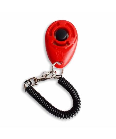 Monkimau Clicker Dog Cat - Training for dogs and cats Dog training (red)
