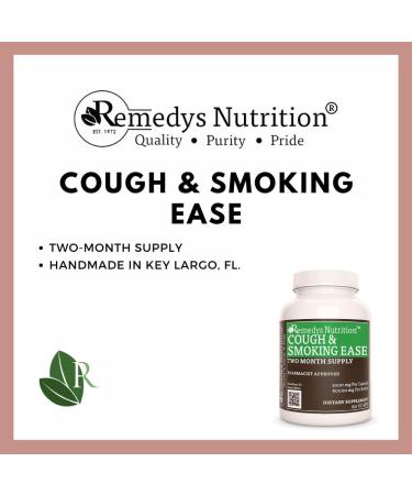 Remedy's nutrition Cough and Smoking Ease | 1 000 mg 60 Vegan Capsules Herbal Dietary Supplement | Two Month Supply - Buy Online on GoSupps.com