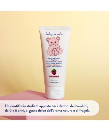  BABY COCCOLE Babycoccole 6 Piece Toothpaste Kit for Children 0-6 Years with Natural Strawberry Flavour. Strengthens teeth prevents cavities. Good supply of fluorine calcium and vitamins - 6 x 75 ml - Buy Online on GoSupps.com