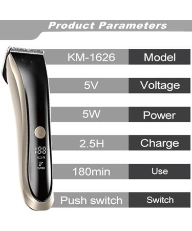 Professional Hair Clipper for Men | Washable 2-Speed Adjustable Trimmer | Rechargeable Electric Haircut & Beard Grooming Tool - Buy Online on GoSupps.com