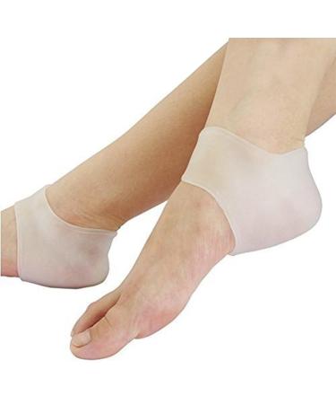 Gel Heel Protector Cover Cushion Cups - Comfortable Plantar Fasciitis Silicone Gel Heel Protective Support Sleeve