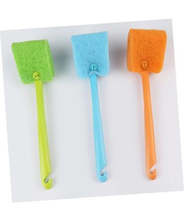 Solustre 3-Pack Cleaning Sponge Pads - Versatile Kitchen & Household Scrub Brushes with Handle for Effective Cleaning - Buy Online on GoSupps.com