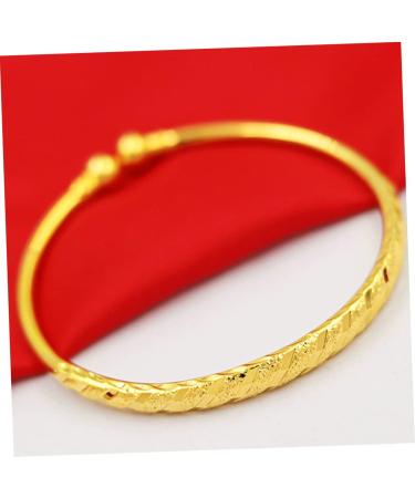 Zerodeko 2 Pcs Cuff Bangle Friend Bracelet Gifts Open Bangle Gold Women Bracelet Open Bracelets Golden Bangle Bracelet Open Gold Cuff Kids Bracelet Golden Bracelet Miss Personality Jewelry 5.8X0.6CMx2pcs As Shownx2pcs - Buy Online on GoSupps.com