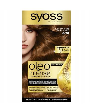 Syoss Syoss Oleo Intense Hair Colour with Permanent Hair Colour with Oils 6-76 Golden Copper