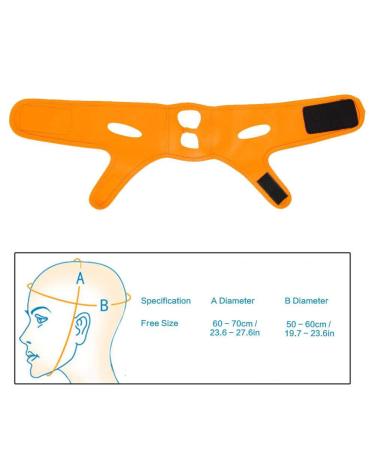 Buy Face Slimming Mask & V-Face Line Belt Reducer | Anti-Wrinkle Facial Care (Orange) - International Shipping Available - Buy Online on GoSupps.com
