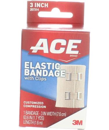 ACE 207314 Elastic Bandage with E-Z Clips 3-Inch x 64-Inch for Compression & Support | Fast International Shipping - Buy Online on GoSupps.com