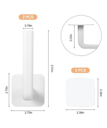 Adhesive Scrunchie Holder 2-Pack - DIY Hair Accessories Organizer - Wall Hooks - Waterproof - Simple Style White - Buy Online on GoSupps.com