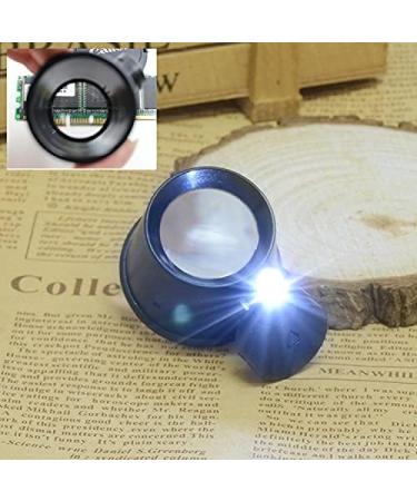 Othmro 1Pcs 10X Handheld Magnifier Lens  Diameter 0.98inch Magnifying Glass  Black Round Magnifying Loupe Glasses with 1 LED Light for Hobbyists Stamp Collectors Jewelers Watch Repairman 25mm 10x - Buy Online on GoSupps.com