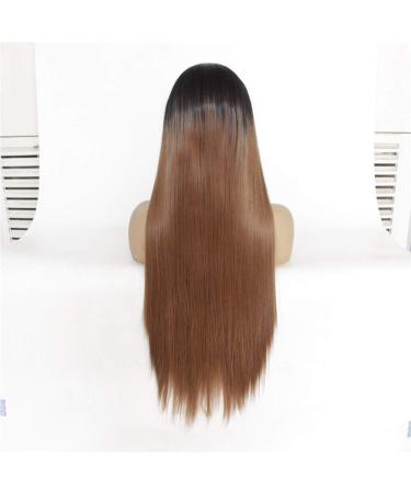 Gradient Color Women's Long Straight Lace Wig | High-Temperature Silk Hair Shawl - International Shipping! - Buy Online on GoSupps.com