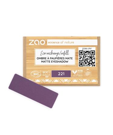 ZAO Refill rectangle Eye shadow 221 Matt plum
