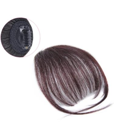 WOFASHPURET Piece Hair Toppers Extension Ponytail Wig Black Wigs Barrettes for Women Air Fringe Bangs Faux Hair Bun Wispy Bangs Wig Toupee for Women Hair Barrettes Scisors Clip Air Bangs Miss 18.00X6.50X0.50CM Brown - Buy Online on GoSupps.com