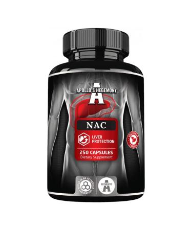 APOLLO'S HEGEMONY NAC 500 mg - N-Acetyl L-Cysteine 250 Vegan Capsules - 8 Month Supply - Amino Acid Dietary Supplement to Support Liver Function and Reduce Antioxidant Levels