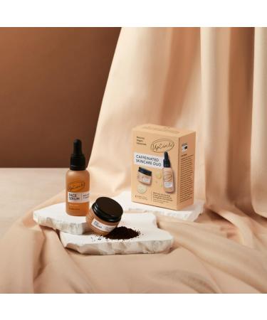 UpCircle Caffeinated Duo - Vegan Face Serum & Eye Cream with Vitamin C Hyaluronic Acid & Coffee Oil for Even Skin Tone & Reduced Dark Circles - Buy Online on GoSupps.com