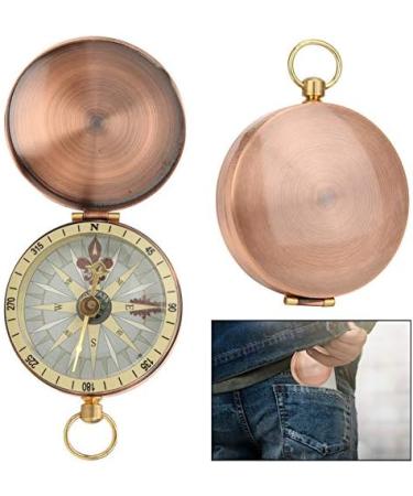 Tbest Portable Compass - Vintage Retro Metal Copper Flip Cover Pocket Watch Compass for Camping Hiking & Boating | International Shipping Available - Buy Online on GoSupps.com
