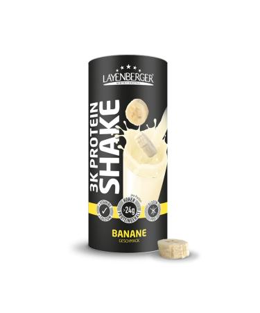 Layenberger 3K Protein Shake - 80 % protein and only 3.6 % carbohydrates with 6.8 g sugar (1x 360 g) - Banana - Buy Online on GoSupps.com