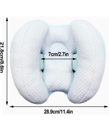 Blublu Park 2-in-1 Travel Pillow - Adjustable Banana Shape Baby Neck Support Cushion for Car Seat - Blue (3-12 Months) - Buy Online on GoSupps.com