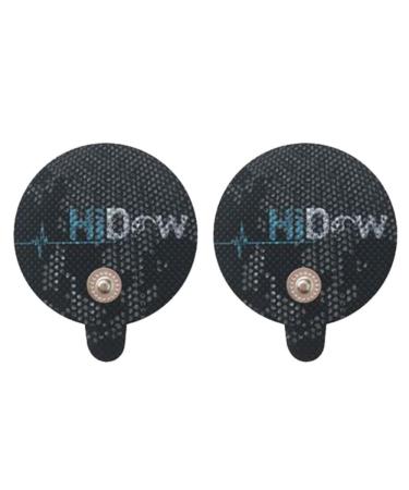 HiDow Tens Unit Replacement Stim Pads Large Round Electrodes | Premium Quality Large Electrode Pads Competable with Hi-Dow | IQ Massager | Healthmateforever TENS Units