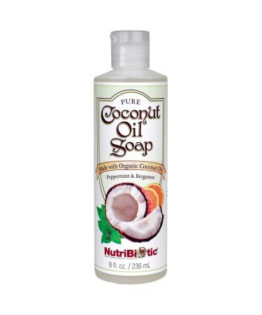 NutriBiotic   Pure Coconut Oil Soap  Peppermint & Bergamot  8 Oz. | Certified Organic  Unrefined  Biodegradable | Vegan & Made without GMOs  Gluten  Parabens Or Sulfates | Rich  Cleansing Lather - Buy Online on GoSupps.com
