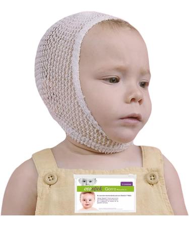 Otostick Baby Cap - 3 Ear Corrector Caps for Protruding Ears | Baby Ear Protection Bonnet | Ear Pinning Support & Mesh Fabric | Essential Baby Item for Babies 3 Years and Under - Buy Online on GoSupps.com