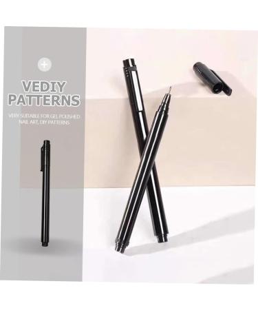 POPETPOP Nail Pen nail polish drawing pen nail drawing pen manicure dotting pen gel nail tool il art graffiti pen liner pen nail polish nail brush pen manicure tools to color gel pen abs 14X1X1CM Black - Buy Online on GoSupps.com