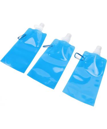 Soft Water Bottle Ecofriendly PE Portable Foldable Water Bottle for Travel Blue - Buy Online on GoSupps.com