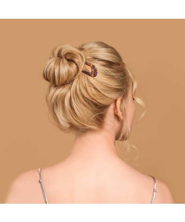 Benefree French Hair Pins Tortoise Shell U Shape Hair Forks Clips for Thin Thick Hair - 4 Pack - Buy Online on GoSupps.com