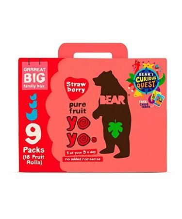 BEAR Bear Yoyos Porter Fruit Pack Strawberry Family 9 x 20 g