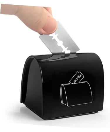 FRCOLOR 2-Piece Metal Razor Blades Recycling Box - Hair Removal Storage Bank - Durable Iron Clipper Storage Tank - Black - 6.5x6cm - Buy Online on GoSupps.com