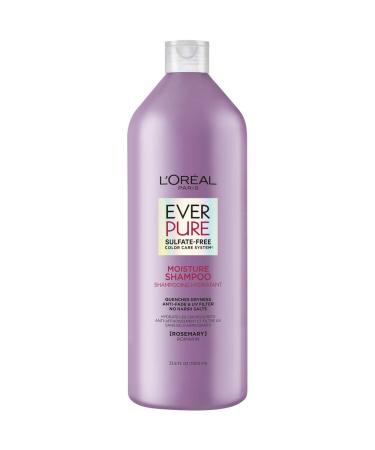 L'Oreal Paris EverPure Moisture Sulfate Free Shampoo for Color-Treated Hair  Rosemary  33.8 Fl  Oz