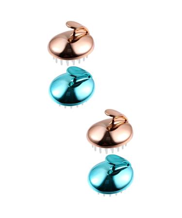 Beavorty Neck Massagers 4pcs Shampoo Massage Comb Cleaning Brush Sports Scalp Head Gripper Silicone Body Scrubber For Men