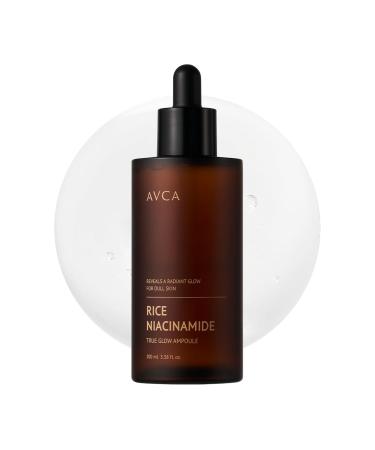 AVCA Rice + Niacinamide Serum - Radiance-Boosting Face Serum with Rice Extract 5% Niacinamide Lightweight Hydration Helps Refine The Look of Texture & Oil 100 mL (3.38 fl oz)