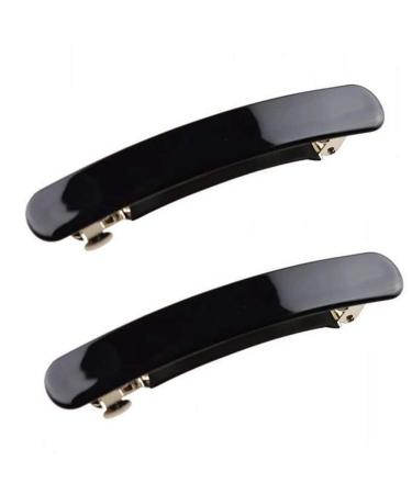 2 Pack Black Metal Spring Clips Barrette Bows Hair Clips French Barrettes Hair Grip No Slip Grip Hairpins Chic Styling