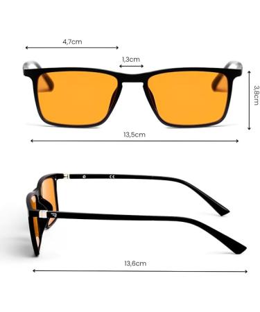 Buy Classic Orange Blue Light Filter Glasses - Night Style Computer Glasses for Eye Protection - Buy Online on GoSupps.com