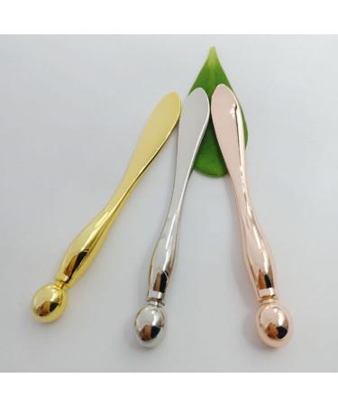 Eye Massager Stick Eye Cream Spoon 7.7cm Skin Beauty Tool with Double Head Design Rose Golden Massage Stick - Buy Online on GoSupps.com