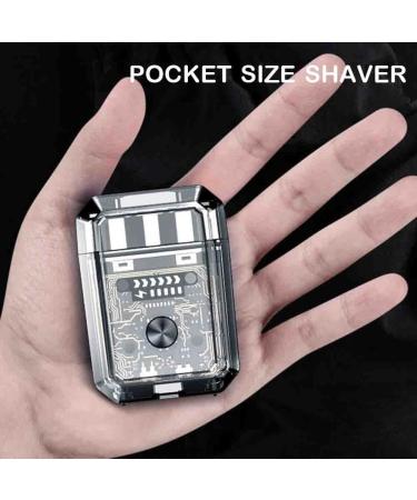 Mini Transparent Body Dual Head Electric Shaver - Waterproof Rechargeable Razor for Bald Men | Best Men's Grooming Tool (Orange - Buy Online on GoSupps.com