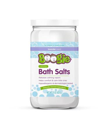 Kids Bath Salts by The Makers of Boogie Wipes  Boogie Fizzies  Calming Bath Salts  Naturally Derived  Made with Natural Essential Oils  Lavender  15 oz  Pack of 1