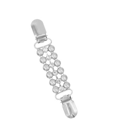 Bodhi200 0 Sweater Collar Clips Brooch Scarf Clips Cardigan Clips for Women Silver