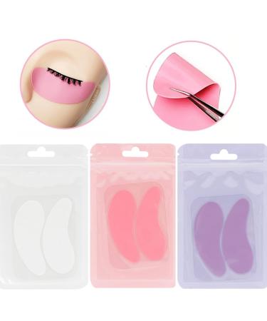 3 Pairs Silicone Reusable Eye Patches | Anti-Aging Under Eye Masks for Fine Lines & Wrinkles (Pink White Purple) - Shop Now - Buy Online on GoSupps.com