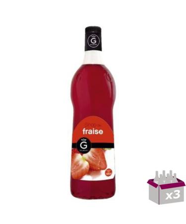 Rioba Syrups Strawberry 3 x 1L Pack of 3