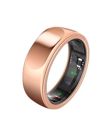 2024 Fitness Women Gold Smart Ring - Bluetooth 5.1 Blood Oxygen Monitoring Health Tracker for Heart Rate Monitor Sleep Pedometer Body Temperature IPX8 Fit iOS&Android 9